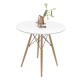 Mesa Eames Minimalista Top Living  Redonda 80 x 80cm