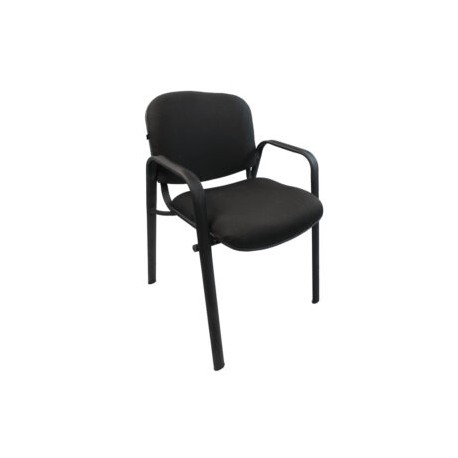 Silla de visita apilable Allegro con brazos, en tela