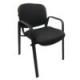 Silla de visita apilable Allegro con brazos, en tela