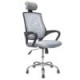 Silla Gerencial Ejecutiva Gris Top Living, cabecera ajustable