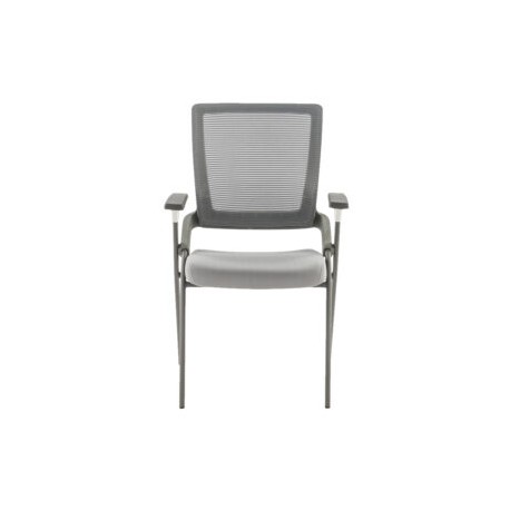 Silla de visita H4V gris / blanco sin ruedas
