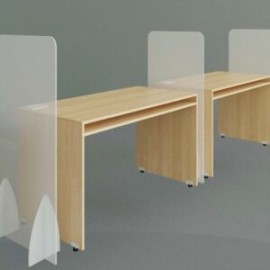 Mampara de acrilico para escritorio o divisor de estaciones 120X60 para oficinas