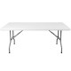 Mesa plástica rectangular plegable 183 x 76 para oficina.