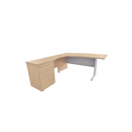 Escritorio con cajonera Milán con lateral izquierdo para oficina