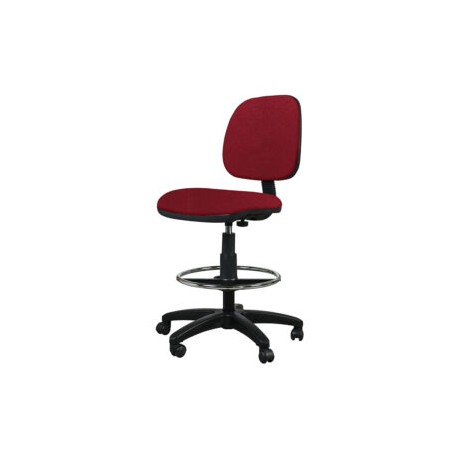 Silla cajero Tiempo sin brazos, con aro cromado, en tela