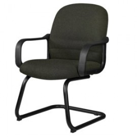 Silla de visita Tamayo con brazos, base de trineo