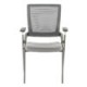 Silla de visita H4V gris / blanco sin ruedas