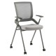 Silla de visita plegable H4V gris / blanco con ruedas