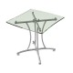 Mesa Palermo Cristal con Base Cromada 762c para oficina.