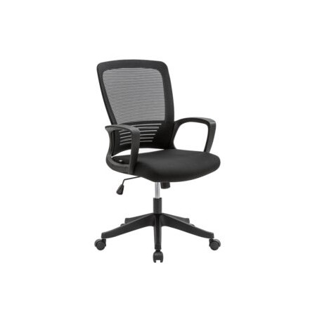 Silla operativa H3 mesh y tela negra estructura negra