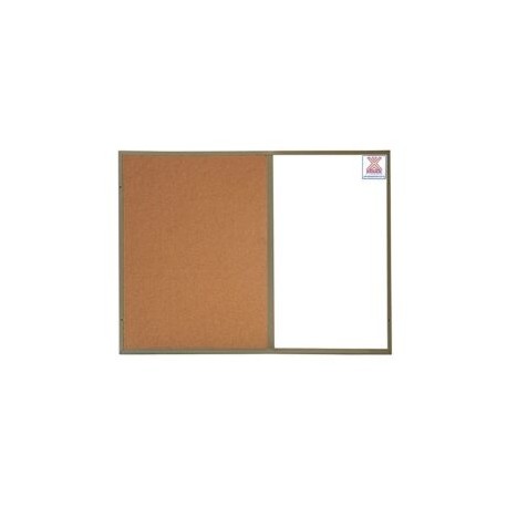 Pizarrón Mixto Blanco/Corcho 0.60×0.80 para oficina.